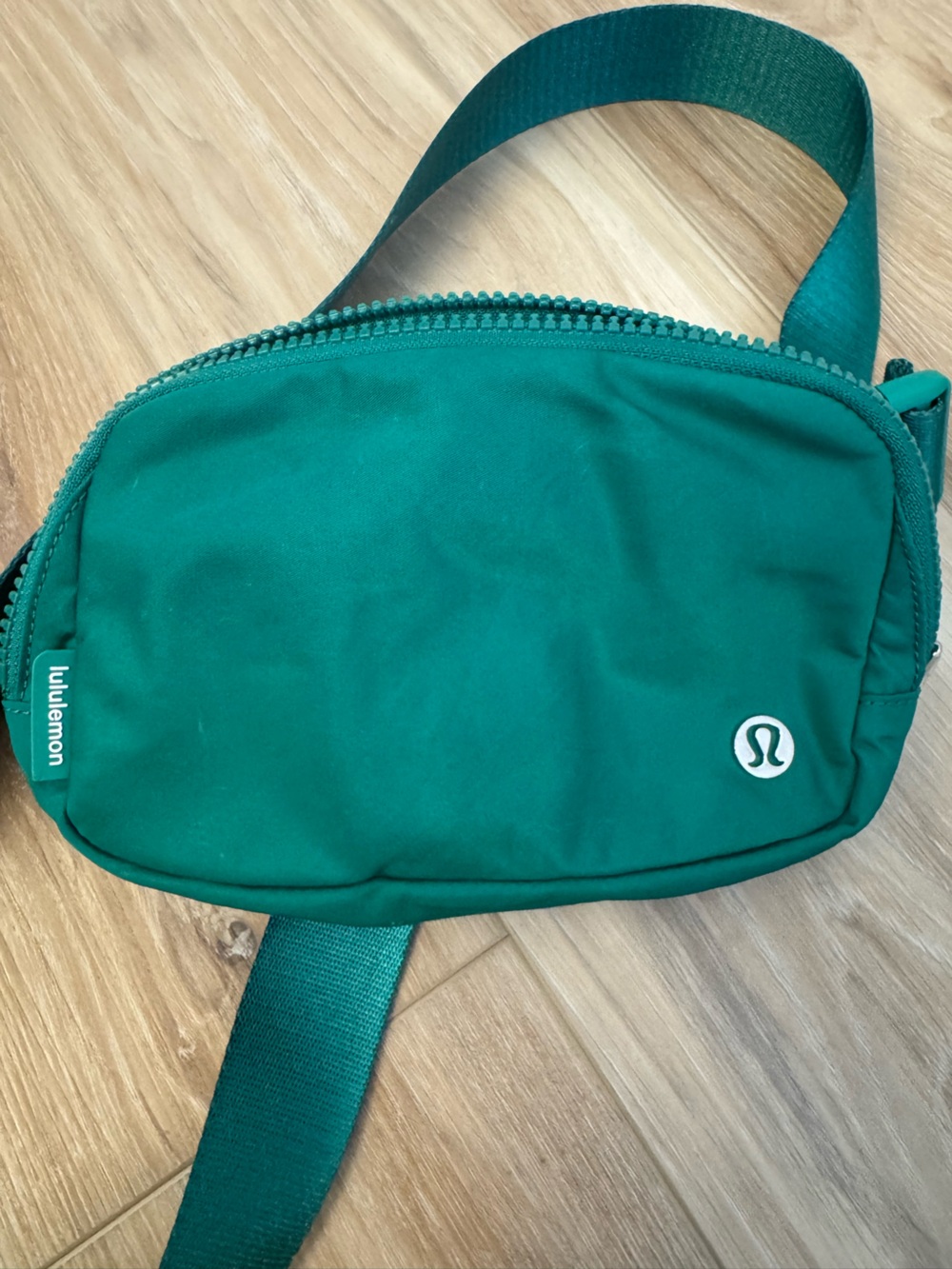 lululemon Teal Green Belt Bag Crossbody O/S Adjustable Strap Nylon LW9A02S